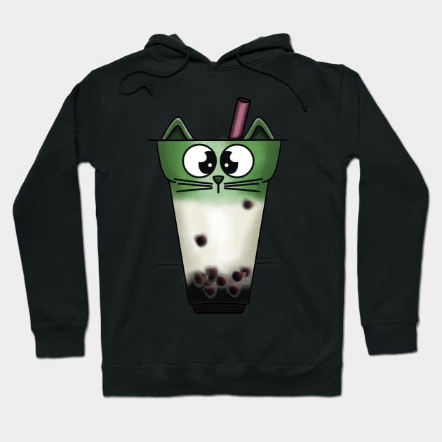 Boba Meow Tea Hoodie by Nuffypuffy